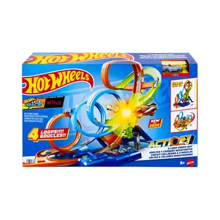 Hot Wheels 4-Loopings Crash Baanset