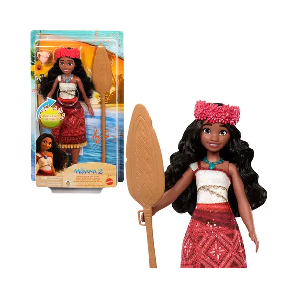 Mattel Disney Princess Disney Moana 2 Singing Adventure Moana Doll & Accessories, Sings “We’re Back” in English thumbnail