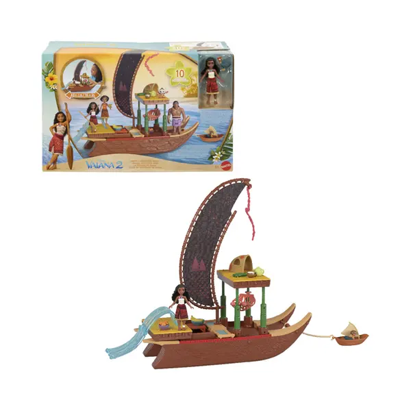 Mattel Disney Vaiana 2 Vaiana's Adventure Canoe Playset thumbnail
