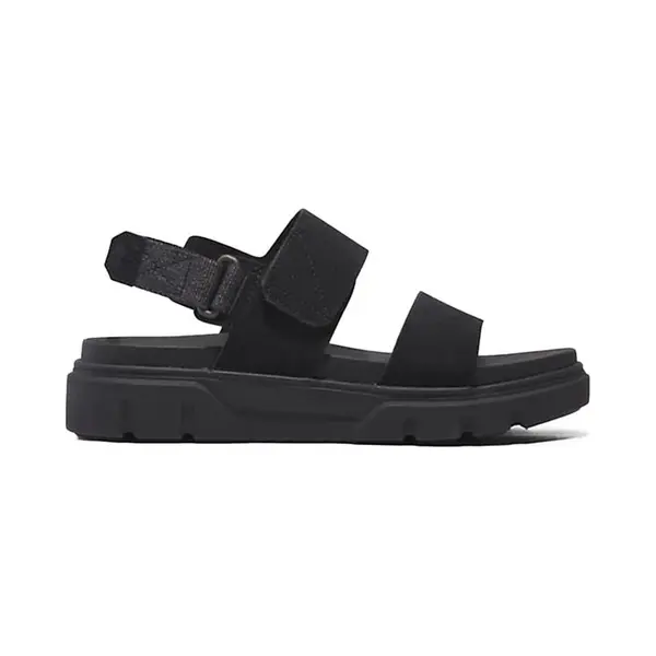 Timberland For Woman. TB0A61N4EK41 Greyfield Leather Sandals With Back Strap Black (41 W), Flat, Velcro, Casual thumbnail