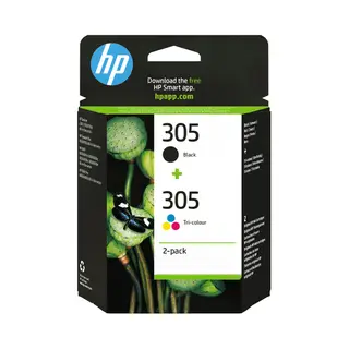 Hp 305 2er-Pack Cyan/Magenta/Gelb/Schwarz Original Druckerpatrone