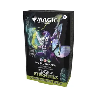 Magic: The Gathering Magic, The Gathering Am Rande Der Ewigkeiten Commander-Deck – Weltenformer (Deck Mit 100 Karten, Sammler-Booster-Probepackung Mit 2 Karten +