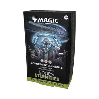 Magic: The Gathering Magic, The Gathering Am Rande Der Ewigkeiten Commander-Deck – Marken-Intelligenz (Deck Mit 100 Karten, Sammler-Booster-Probepackung Mit 2 Karten +