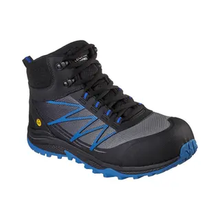 Skechers Men's Puxal Firmle Boots, Black Blue Textile/Synthetic/Leather, 6 Uk