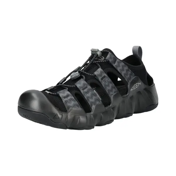 Keen Men's Hyperport H2 Breathable Easy On Comfortable Hiking And Water Sandals, Black/Steel Grey, 10.5 thumbnail
