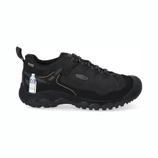 Keen Targhee 4 Herren-Wanderschuhe, Niedrige Höhe, Langlebig, Bequem, Wasserdicht, Schwarz/Schwarz/Schwarz, 42 Eu