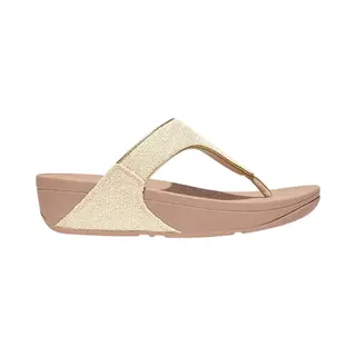 FitFlop Damen Flip Flops Lulu Shimmerweave Toe-Post Sandals GO1 Stone Beige Mix-41