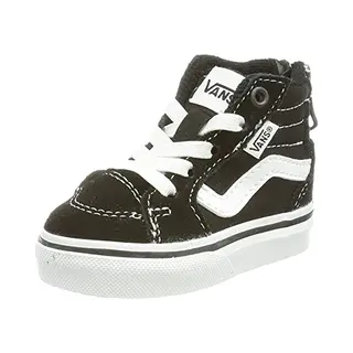Vans Unisex Baby's Trainers Filmore Hi Zip Suede/Canvas (Suede/Canvas) Black/White, Size Uk 3.5