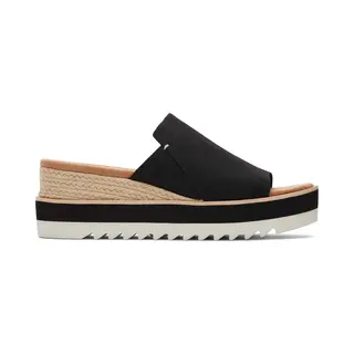 Toms Women's Diana Mule Sandal, Black Heavy Canvas, 7.5