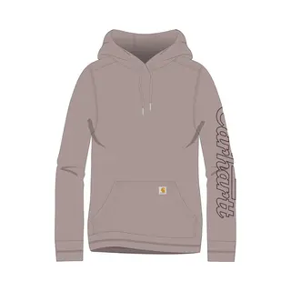 Carhartt Rain Defender Kapuzen-Sweatshirt Mit Promo-Grafik, Lockerer Passform, Damen, Violett, Xs