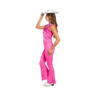 Rubies 1001080XS000 Barbie Cowgirl Adult Costume Fancy, Women, Pink, Uk Dress Size 6-8 Halloween, World Book Day