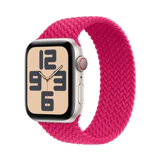 Apple Gevlochten Solobandje Voor De Apple Watch | 44/45/46/49 Mm - Maat 3 - Raspberry