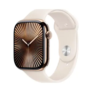 Apple Watch Series 10 Oled 46 mm Digitaal 416 x 496 Pixels Touchscreen 4G Goud Wifi Gps