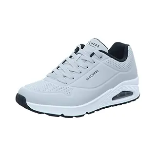 Skechers Herren Uno Stand On Air Sneaker, Light Gray Durabuck/Black Trim, 40 Eu