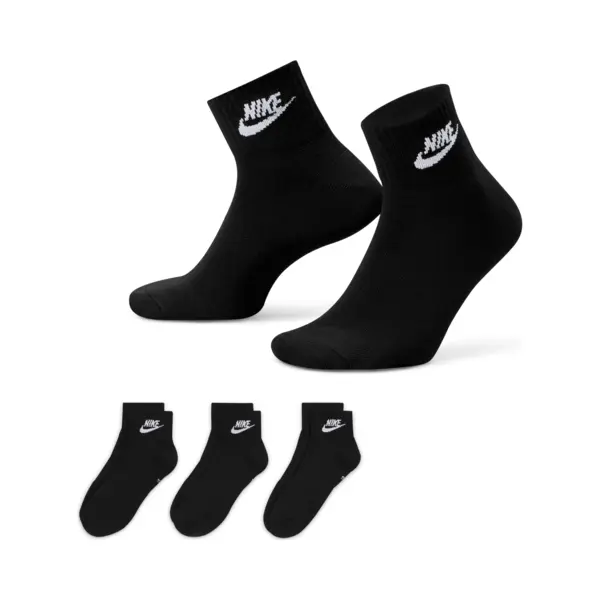Nike U Nk V Cush Knöchelsocken Für Erwachsene, Unisex, 3 Stück, 3 Paar Weiß, 6 Paar Mehrfarbig, 46-50 thumbnail