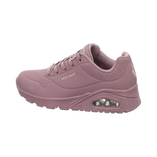 Skechers Women's Uno Stand On Air Trainers, Dk. Mauve Durabuck/Mesh, 8 Uk