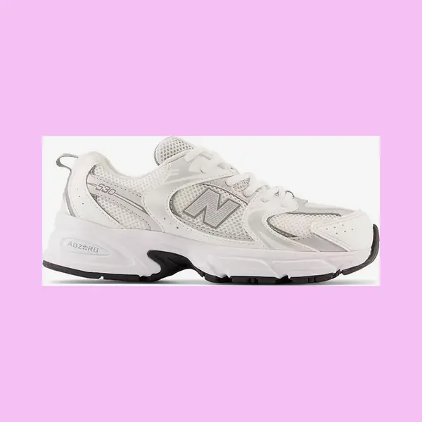 New Balancevoor Vrouwen/meisjes. GR530V1 Schoenen 530 Wit (39), Plat, Veters, Casual, Sportief, Kinderkleding thumbnail