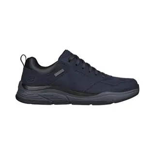 Skechers Benago Hombre Nvy Navy Mens Comfort Shoes 210021 In A Plain Leather In Size 8