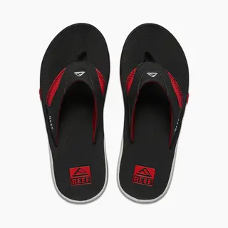 Reef Fanning Pregame Men's Flip Flops Black Red Water Friendly Sandals Uk Size 12