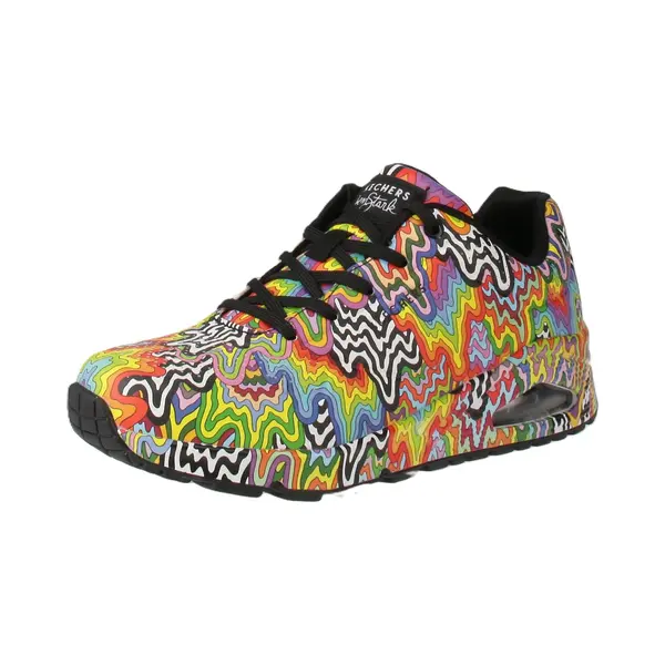 Skechers, Vrouwen, Sneakers, Hittcher Dames Veterschoenen Sportieve Rubberen Zool Overig, Veelkleurig, (41) thumbnail