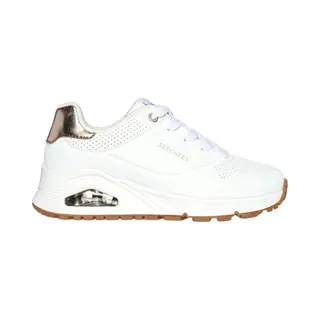 Skechers Uno Girls Wht White Kids Girls Trainers 310545L In A Plain Man-made In Size 37