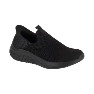 Skechers Boy's Ultra Flex 3.0 Smooth Step Sneakers, Black Textile/Black Trim, 12 Uk Child