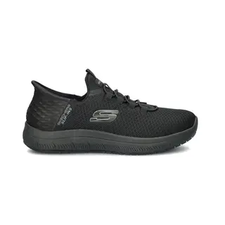 Skechers Work Slip Ins Bbk Black Mens Trainers 200205EC In A Plain Textile And Man-made In Size 9