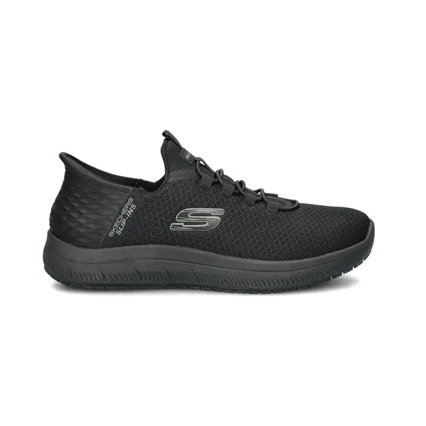 Skechers Work Slip Ins Bbk Black Mens Trainers 200205EC In A Plain Textile And Man-made In Size 9 thumbnail