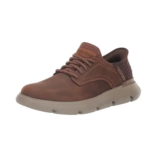 Skechers Slip Ins Wide Garza Cdb Brown Mens Slip-on Shoes 205046W In A Plain Leather In Size 9.5 thumbnail