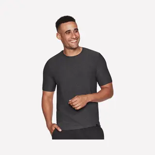 Skechers Godri All Day Tee Heren T-shirt - Donkergrijs/Zwart