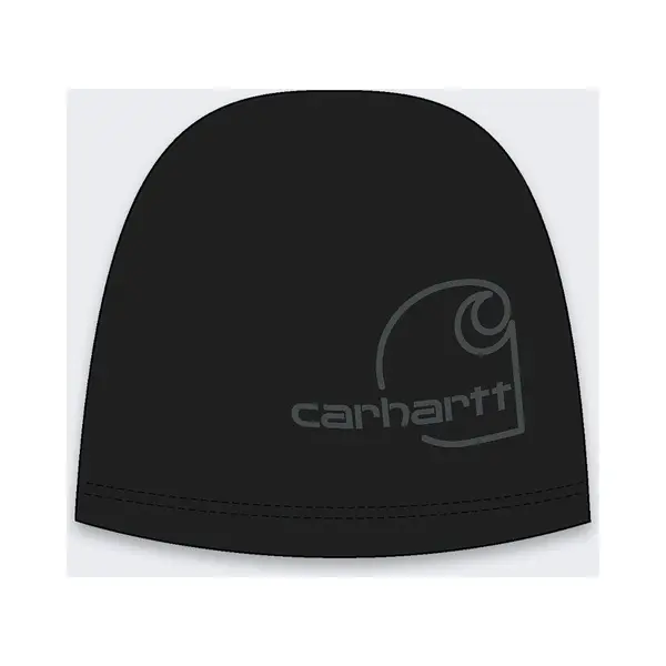 Carhartt, Mütze, Schwarze Fleecekappe Mit Prägung, Schwarz thumbnail