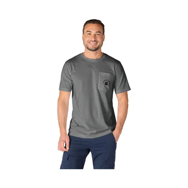 Carhartt Irvine Relaxed Work T-Shirt 107317 Weather Ash Heather-M thumbnail