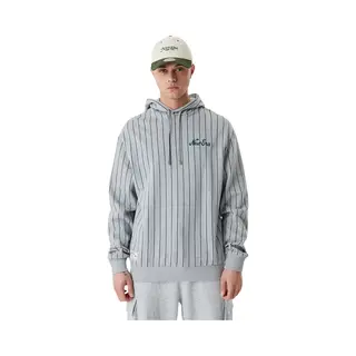 New Era, Herren, Pullover, Oversized Fleece Hoody - Pinstripe Grau - M, Grau, (M)