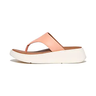 FitFlop F-Mode Leather Flatform Toe-Post Sandals Roze - Maat 39