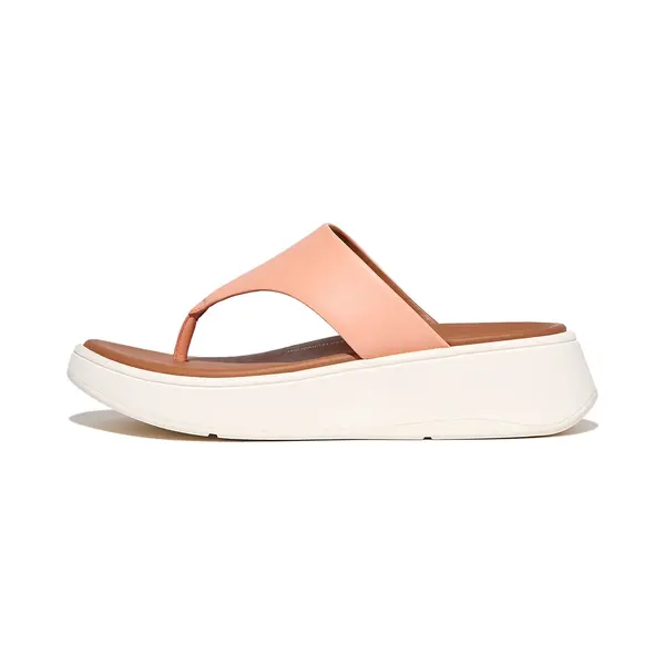 FitFlop F-Mode Leather Flatform Toe-Post Sandals Roze - Maat 39 thumbnail