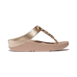 Fitflop Halo Bead-Circle Metallic Toe-Post Sandals