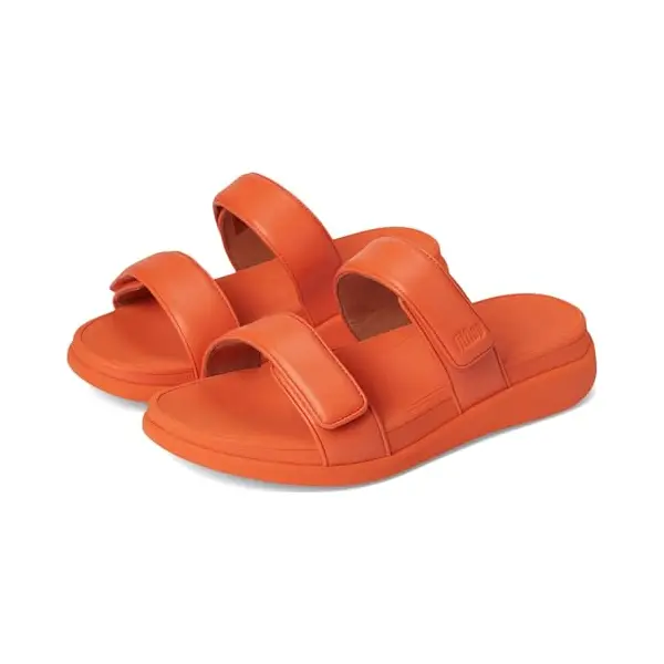 Fitflop F-Mode Go Adjustable Flatform Two-Bar Slides Oranje thumbnail