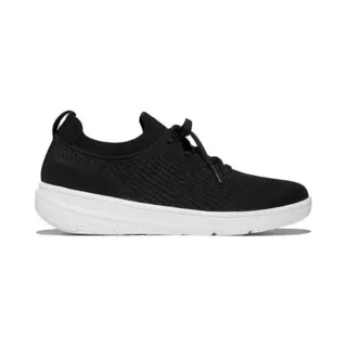 Fitflop Super-Q Knit Slip-On Laced Sneakers Black