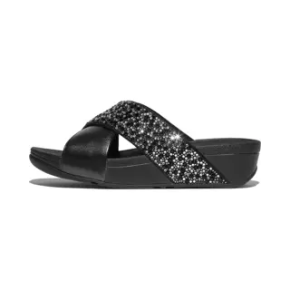Slides FitFlop Lulu Crystal-Mix Metallic Cross