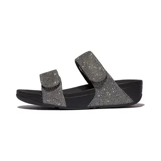 FitFlop Lulu Adjustable Shimmerlux Slides Vrouwen - Pewter
