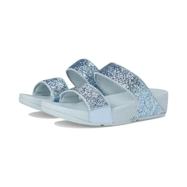 FitFlop Lulu Damen-Slides Mit Glitzer, Mehrfarbig, Quiet Blue, 41 Eu thumbnail