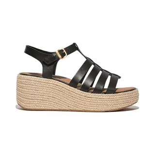 Fitflop Espadrille Flatform Sandals Uk 4 Black