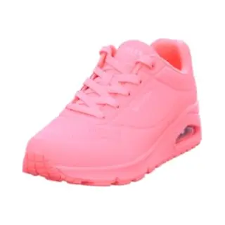 Skechers Women's Uno Stand On Air Trainers, Coral Durabuck/ Mesh, 2 Uk