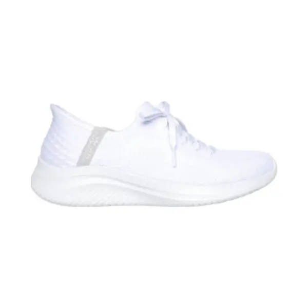 Skechers Women's Ultra Flex 3.0 Brilliant Path Slip-On Sneakers, White Knit/Light Gray Trim, 8 Uk thumbnail