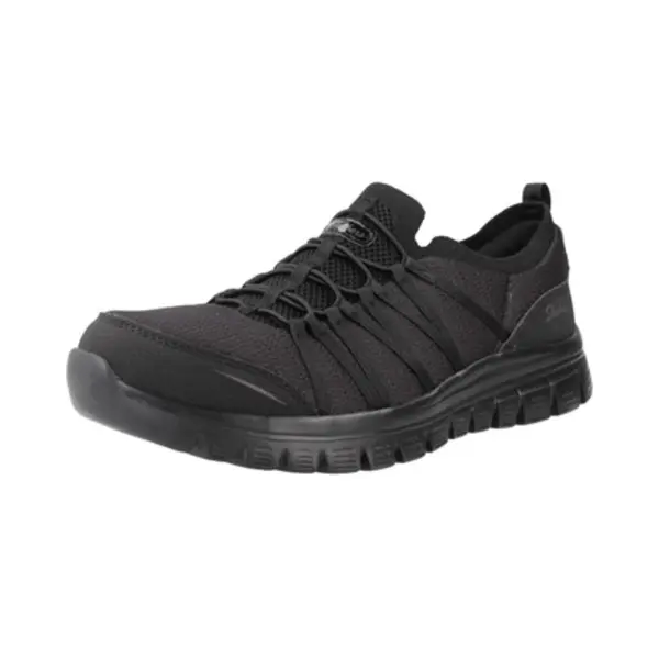 Skechers Women's Graceful Soft Soul Slip-On Sneakers, Black Mesh/Duraleather, 3 Uk thumbnail