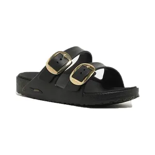 Skechers Molded Double Band Slide W Large Me Flat Sandals Black 4