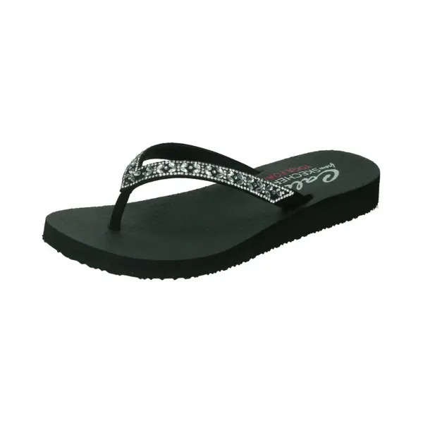 Skechers Meditation - Butterfly Garden - Dames Slippers - Zwart thumbnail