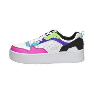 Skechers Court High - Classic Crush Unisex Sneakers - Wit/Zwart/Multicolour - Maat 35