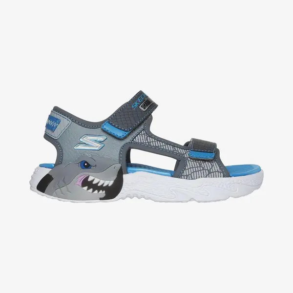 Skechers Creature-Splash Kinder Sandalen Grau/blau - 30 thumbnail