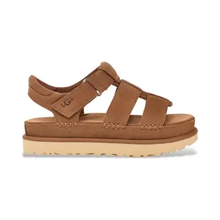 UGGvoor Vrouwen. 1137890 Goldenstar Leren Sandalen Met Riem Bruin (41), Leer, Plat, Klittenband, Casual